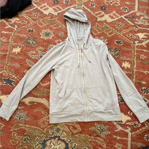 Vuori women's Light Gray Zip-Up Hoodie